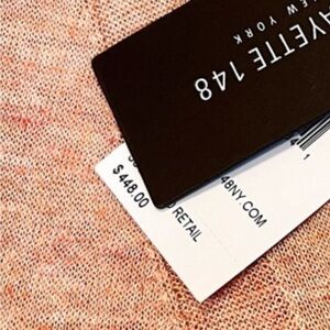 Lafayette.NEW $483.00. Light orange tunic. Size L